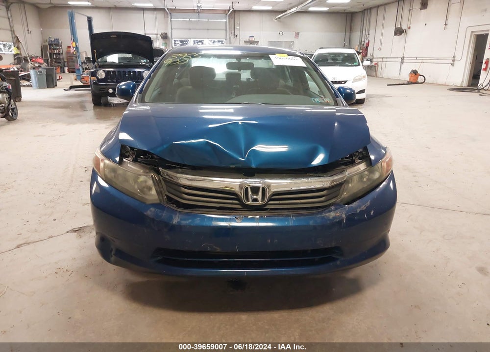 2012 HONDA CIVIC LX VIN: 19XFB2F54CE342839