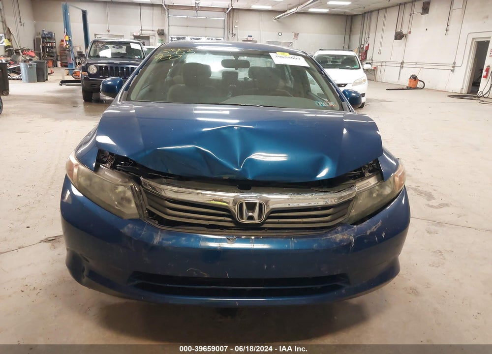 2012 HONDA CIVIC LX VIN: 19XFB2F54CE342839