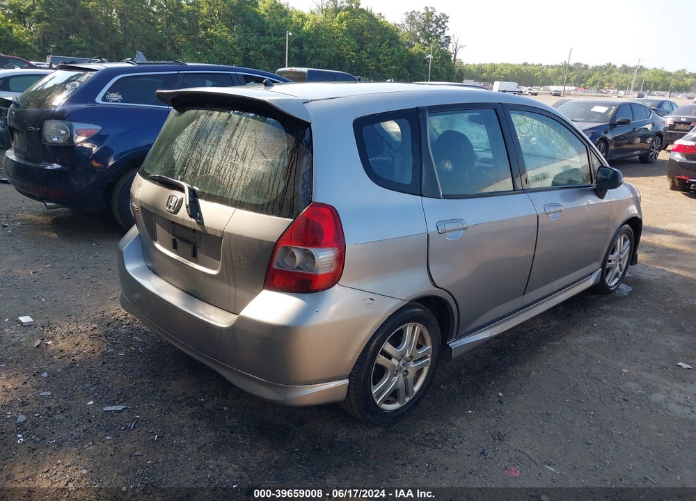 2007 HONDA FIT SPORT VIN: JHMGD38637S035822