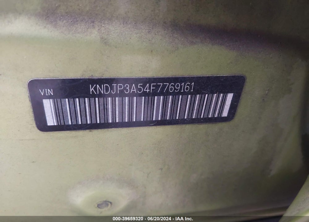 2015 KIA SOUL VIN: KNDJP3A54F7769161