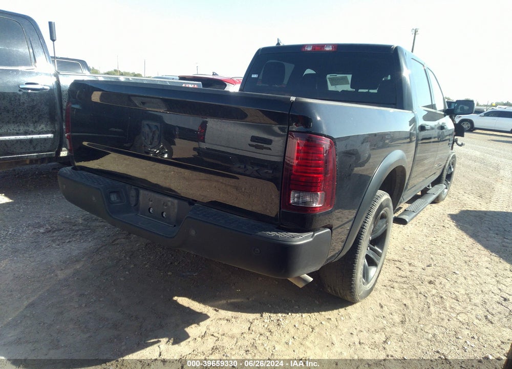 2022 RAM 1500 CLASSIC WARLOCK 4X4 5'7 BOX VIN: 1C6RR7LG9NS188132