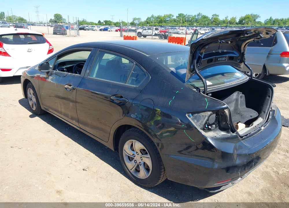 2013 HONDA CIVIC LX VIN: 19XFB2F55DE007722