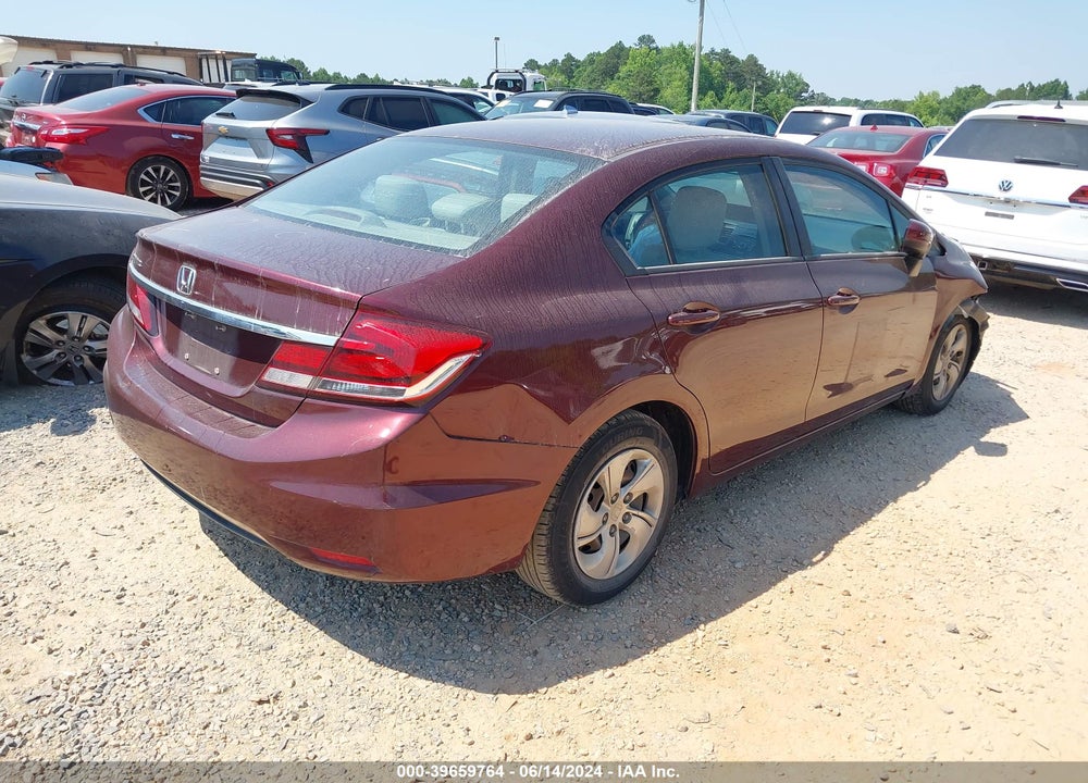 2014 HONDA CIVIC LX VIN: 19XFB2F58EE017940