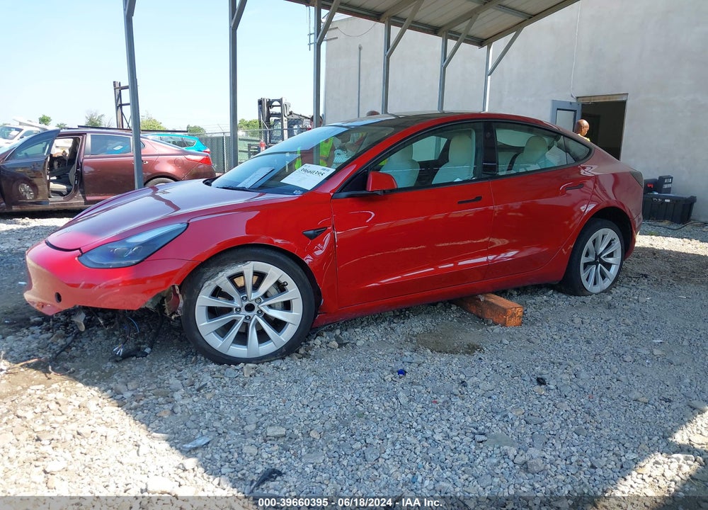 2022 TESLA MODEL 3 REAR-WHEEL DRIVE VIN: 5YJ3E1EA6NF342454