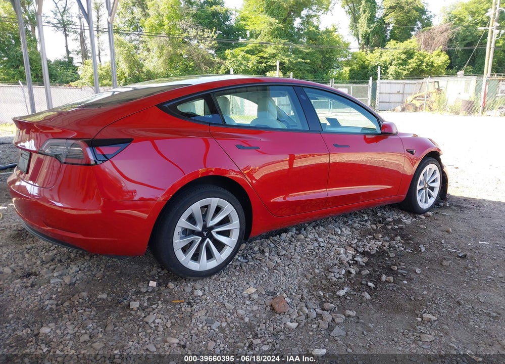 2022 TESLA MODEL 3 REAR-WHEEL DRIVE VIN: 5YJ3E1EA6NF342454