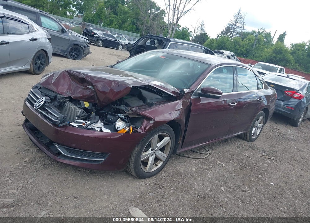 2013 VOLKSWAGEN PASSAT 2.5L SE VIN: 1VWBP7A38DC092014