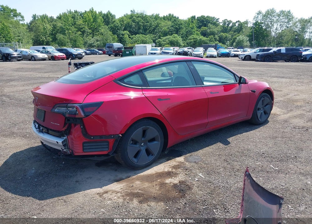 2022 TESLA MODEL 3 LONG RANGE DUAL MOTOR ALL-WHEEL DRIVE VIN: 5YJ3E1EB8NF231221