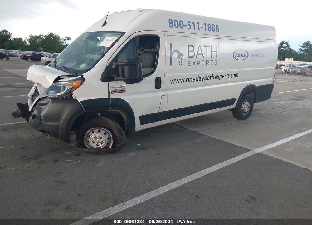 2022 RAM PROMASTER 3500 CARGO VAN HIGH ROOF 159 WB EXT VIN: 3C6MRVJGXNE127764