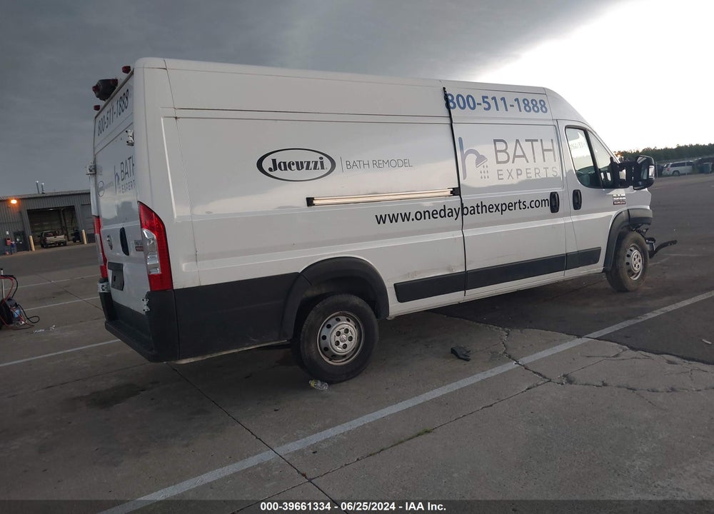 2022 RAM PROMASTER 3500 CARGO VAN HIGH ROOF 159 WB EXT VIN: 3C6MRVJGXNE127764