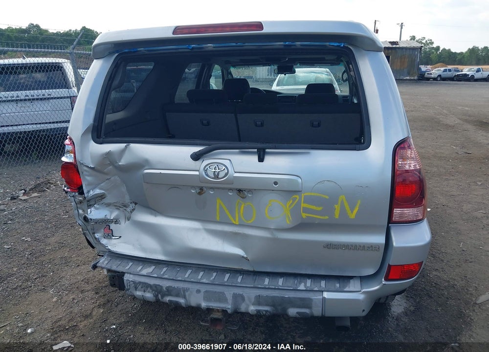 2004 TOYOTA 4RUNNER SR5 SPORT V6 VIN: JTEBU14R548016550