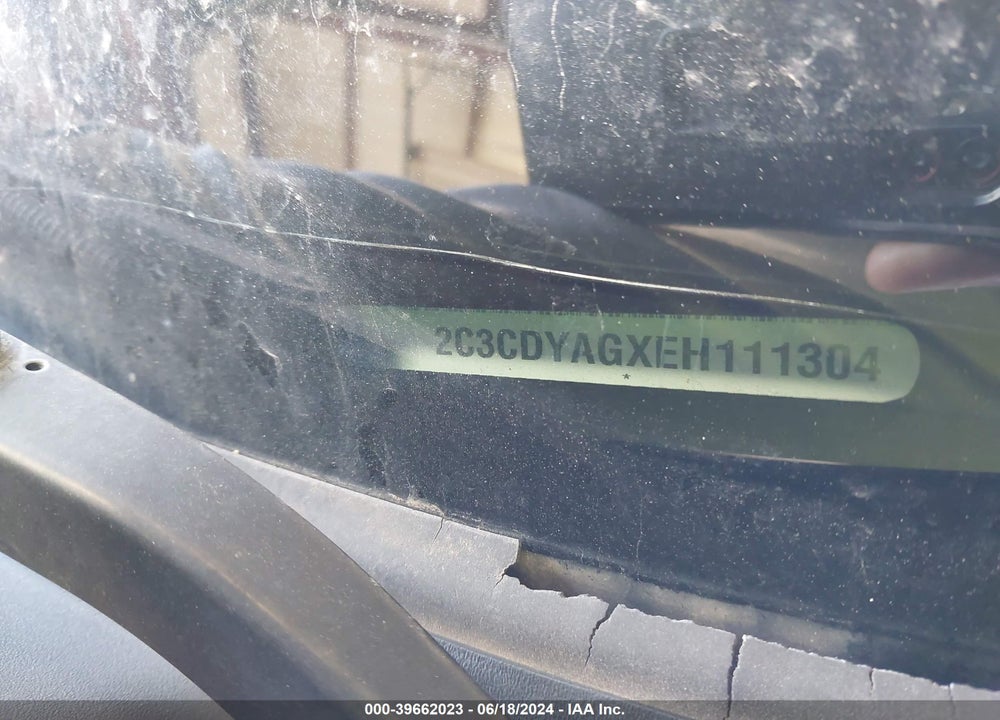 2014 DODGE CHALLENGER SXT VIN: 2C3CDYAGXEH111304