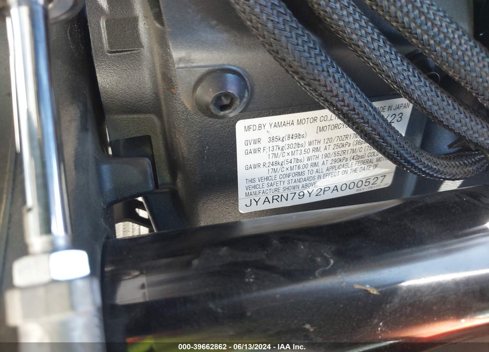 2023 YAMAHA MTN1000 C VIN: JYARN79Y2PA000527