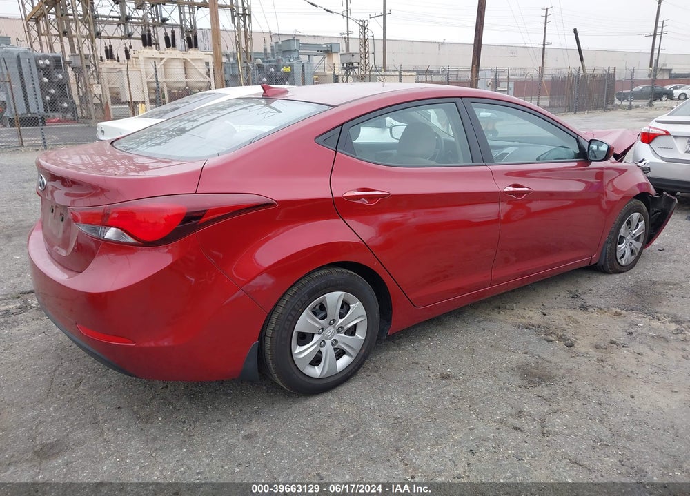 2016 HYUNDAI ELANTRA SE VIN: 5NPDH4AE6GH794835