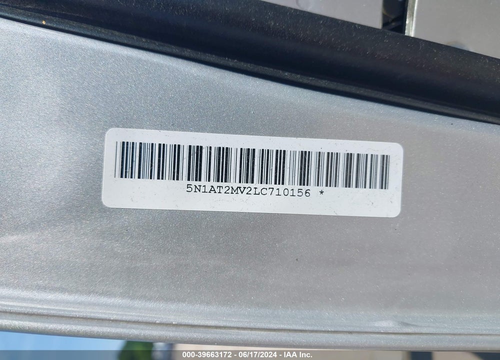 2020 NISSAN ROGUE S INTELLIGENT AWD VIN: 5N1AT2MV2LC710156