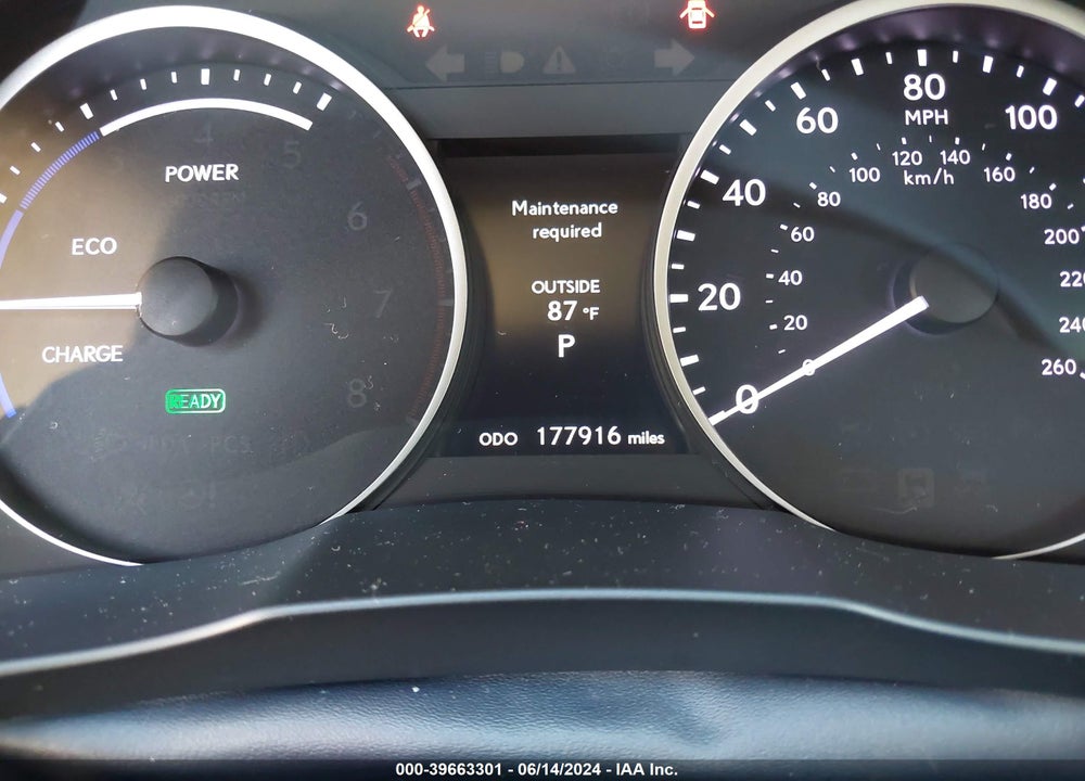 2013 LEXUS ES 300H VIN: JTHBW1GGXD2009216