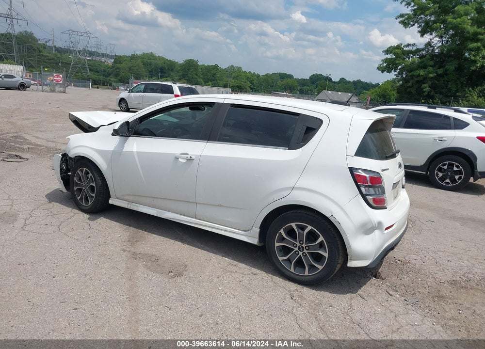 2019 CHEVROLET SONIC LT AUTO VIN: 1G1JD6SB3K4119174