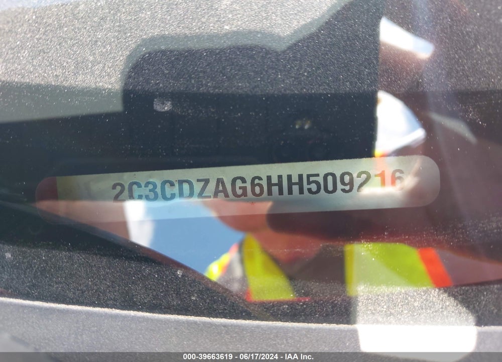 2017 DODGE CHALLENGER SXT VIN: 2C3CDZAG6HH509216