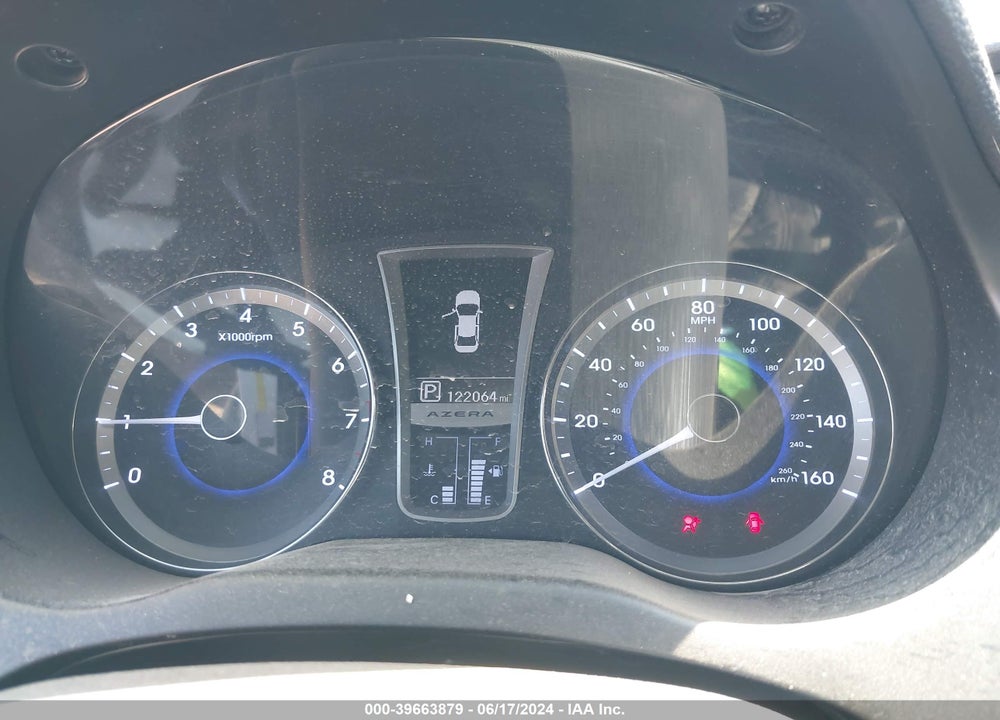 2013 HYUNDAI AZERA VIN: KMHFH4JG3DA309320