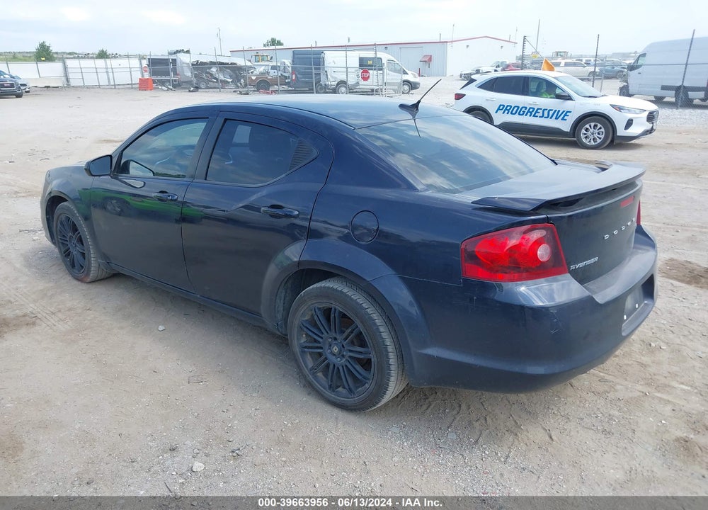 2012 DODGE AVENGER SXT PLUS VIN: 1C3CDZEG5CN260689