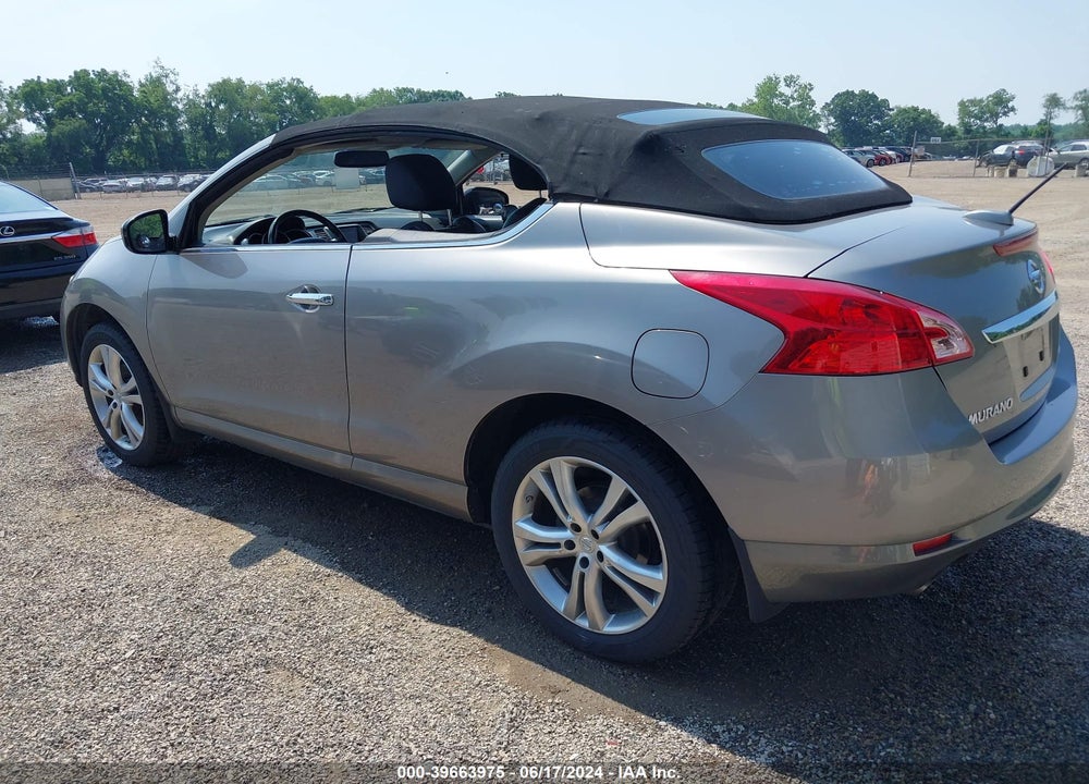 2011 NISSAN MURANO CROSSCABRIOLET VIN: JN8AZ1FY6BW003180