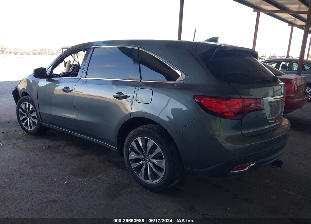 2014 ACURA MDX TECHNOLOGY PACKAGE VIN: 5FRYD3H44EB013938
