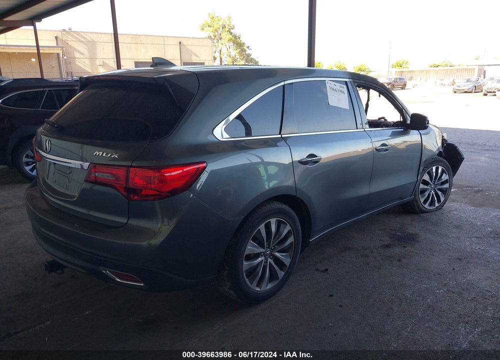 2014 ACURA MDX TECHNOLOGY PACKAGE VIN: 5FRYD3H44EB013938