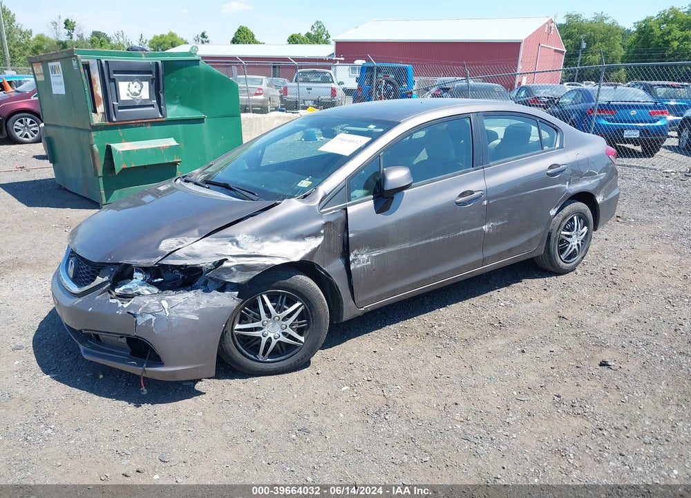2013 HONDA CIVIC LX VIN: 2HGFB2F55DH582313