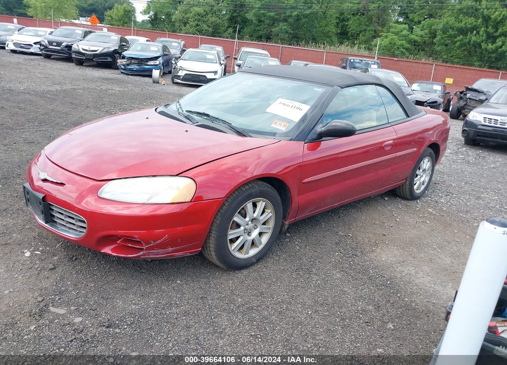 2003 CHRYSLER SEBRING GTC VIN: 1C3EL75T13N522303