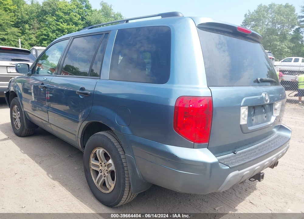 2005 HONDA PILOT EX-L VIN: 5FNYF18595B031506