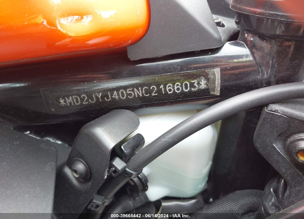 2022 KTM 390 RC VIN: MD2JYJ405NC216603