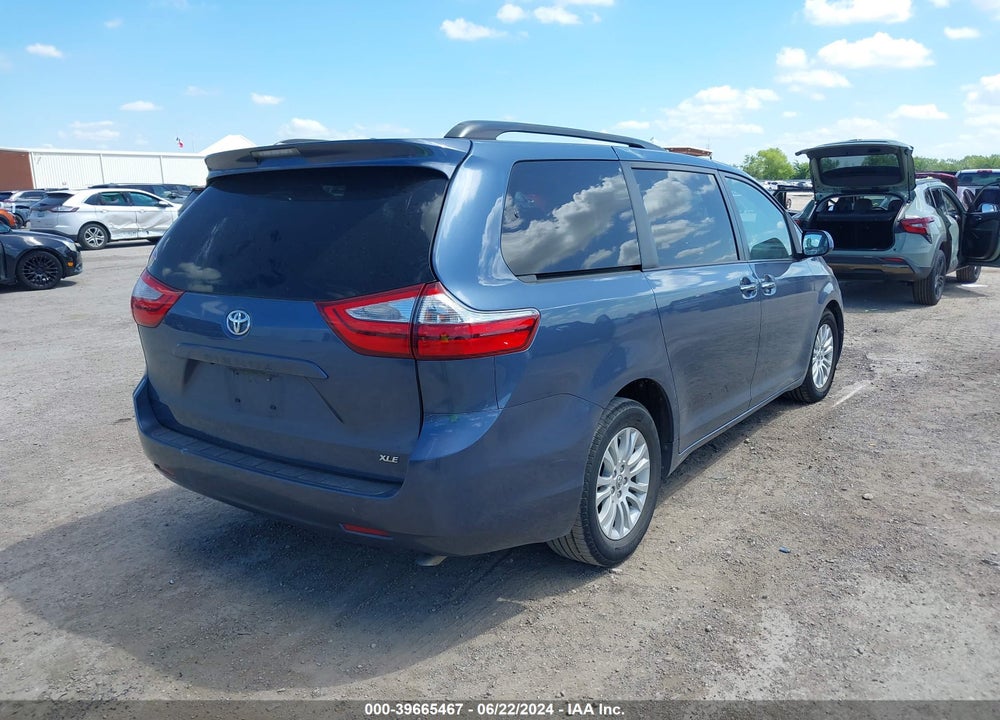 2015 TOYOTA SIENNA XLE 8 PASSENGER VIN: 5TDYK3DC6FS650332