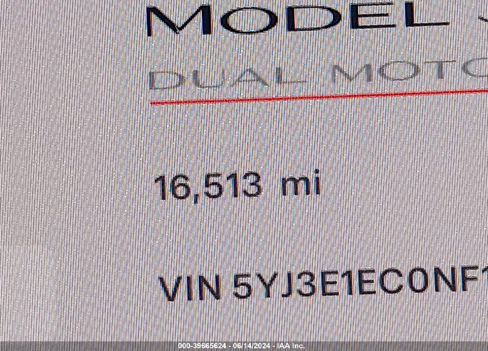 2022 TESLA MODEL 3 PERFORMANCE DUAL MOTOR ALL-WHEEL DRIVE VIN: 5YJ3E1EC0NF163330