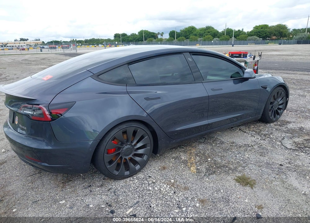 2022 TESLA MODEL 3 PERFORMANCE DUAL MOTOR ALL-WHEEL DRIVE VIN: 5YJ3E1EC0NF163330