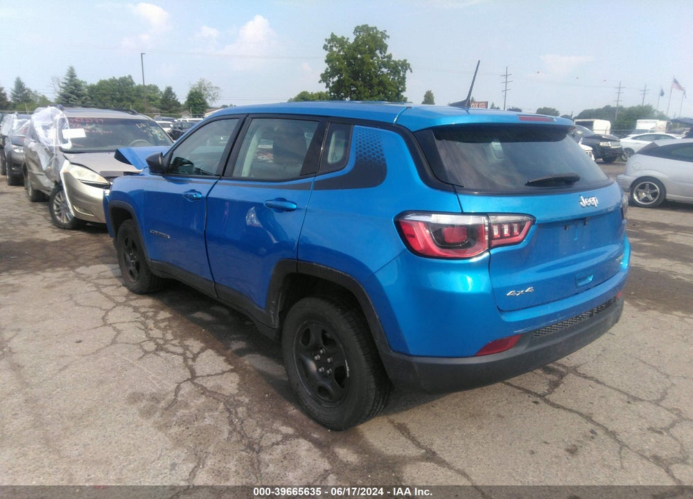 2019 JEEP COMPASS SPORT 4X4 VIN: 3C4NJDAB4KT664821