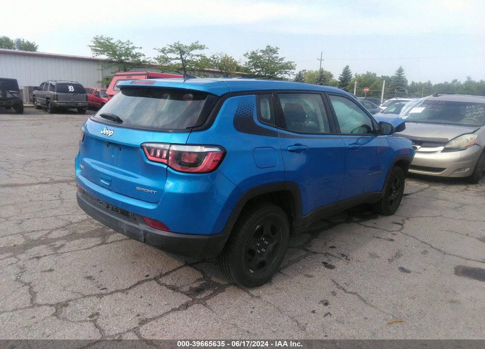 2019 JEEP COMPASS SPORT 4X4 VIN: 3C4NJDAB4KT664821