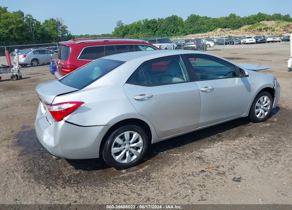 2016 TOYOTA COROLLA LE VIN: 2T1BURHE2GC614582