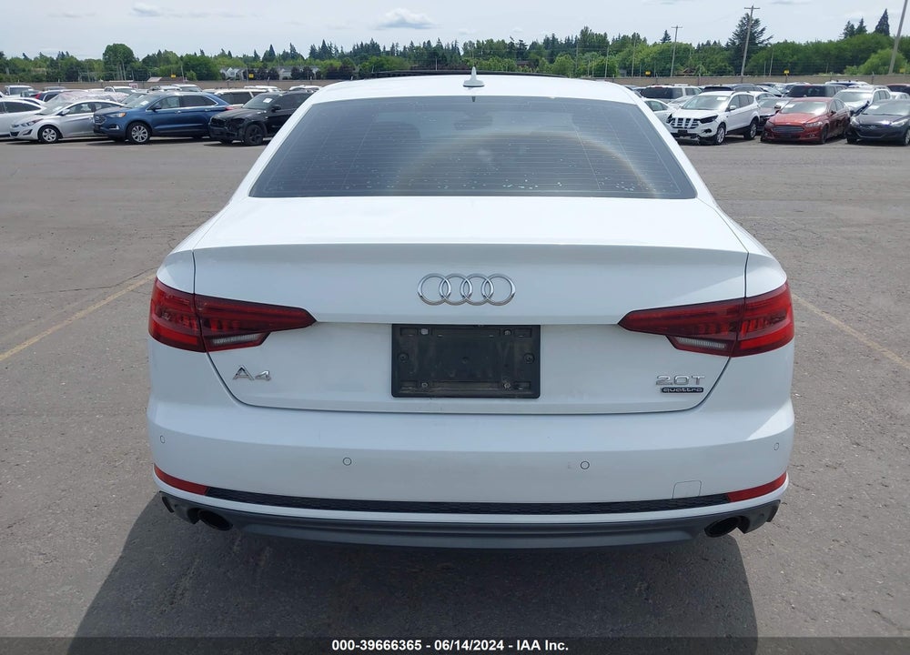 2018 AUDI A4 2.0T PREMIUM VIN: WAUFNAF41JA005938