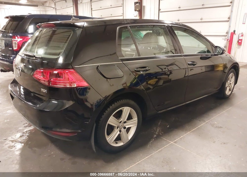 2015 VOLKSWAGEN GOLF TDI S 4-DOOR VIN: 3VWRA7AU3FM064437