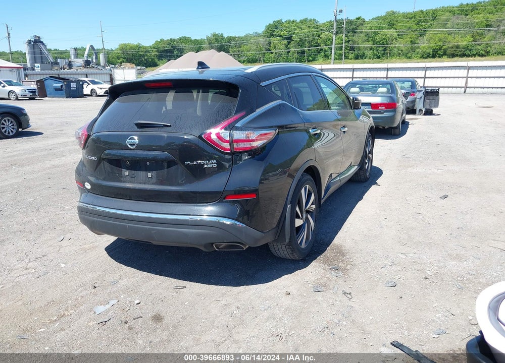 2017 NISSAN MURANO PLATINUM VIN: 5N1AZ2MH0HN203566