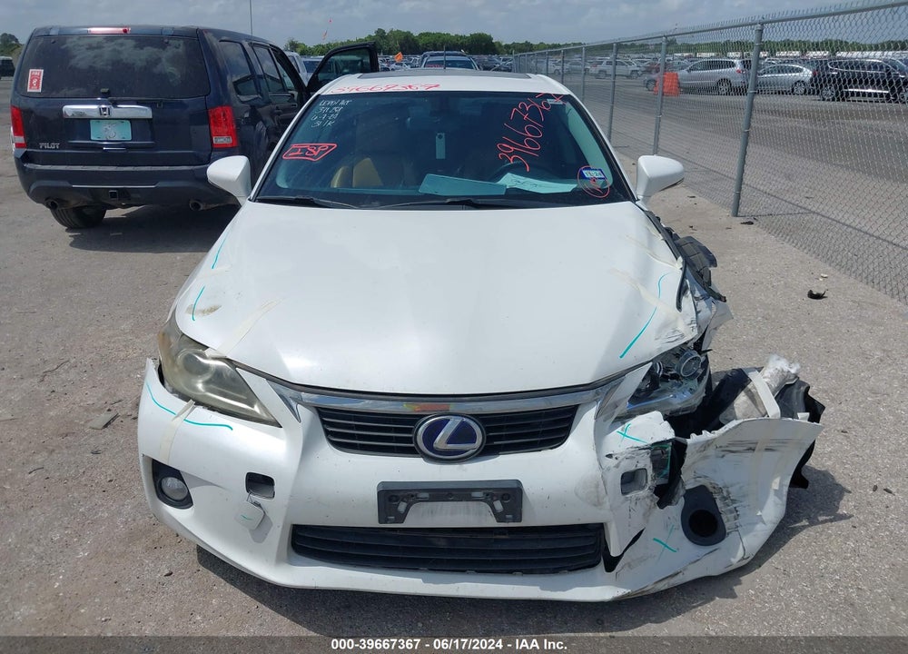 2012 LEXUS CT 200H VIN: JTHKD5BH3C2102882
