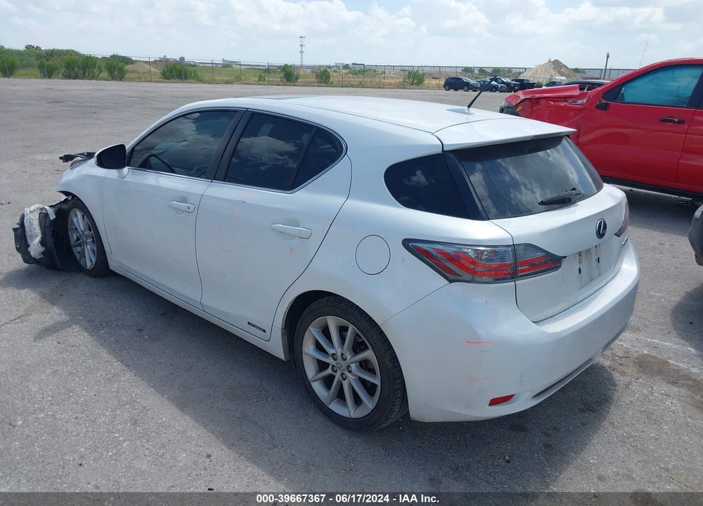 2012 LEXUS CT 200H VIN: JTHKD5BH3C2102882