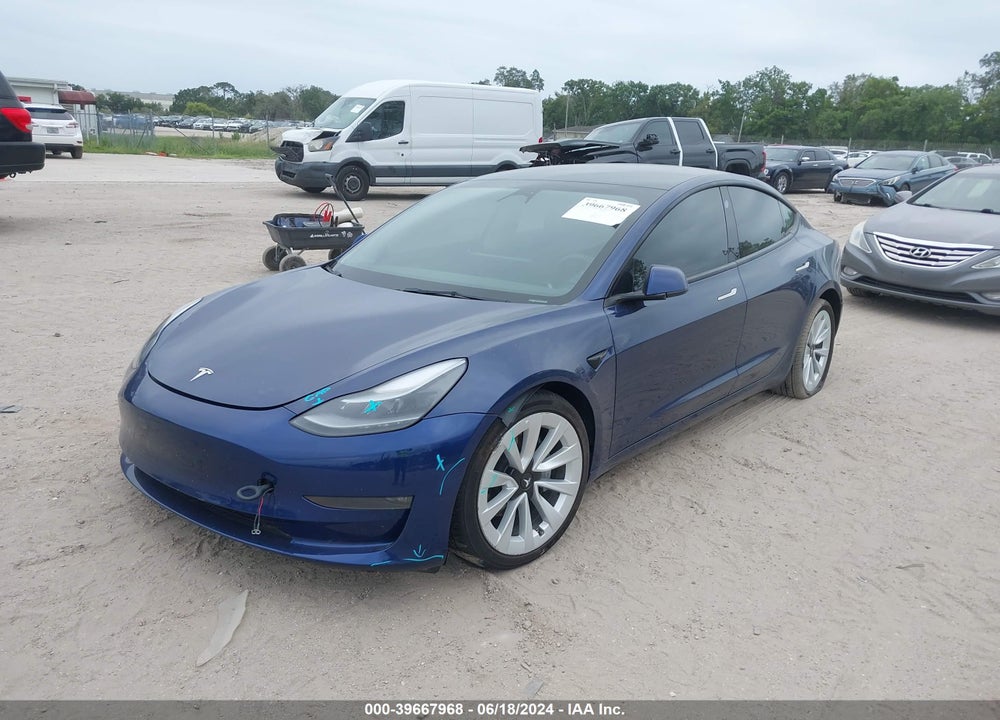 2022 TESLA MODEL 3 LONG RANGE DUAL MOTOR ALL-WHEEL DRIVE VIN: 5YJ3E1EB0NF187084