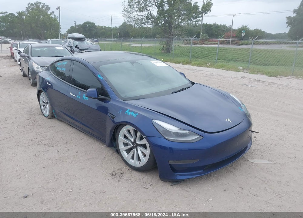 2022 TESLA MODEL 3 LONG RANGE DUAL MOTOR ALL-WHEEL DRIVE VIN: 5YJ3E1EB0NF187084