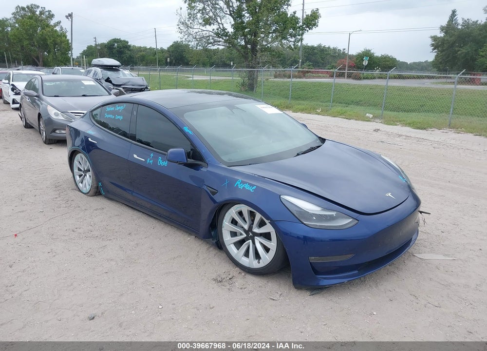 2022 TESLA MODEL 3 LONG RANGE DUAL MOTOR ALL-WHEEL DRIVE VIN: 5YJ3E1EB0NF187084