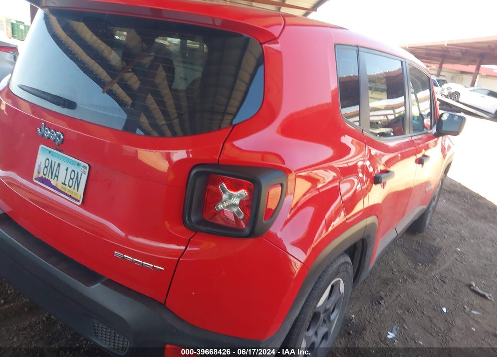 2015 JEEP RENEGADE SPORT VIN: ZACCJAAT7FPB87930