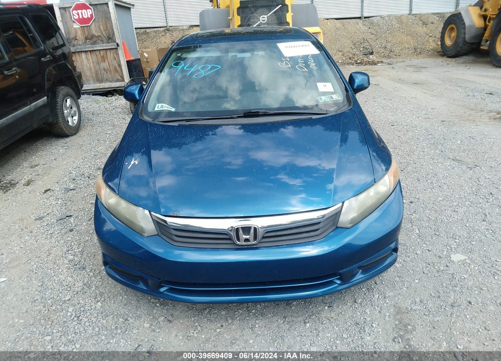 2012 HONDA CIVIC EX VIN: 19XFB2F81CE359589