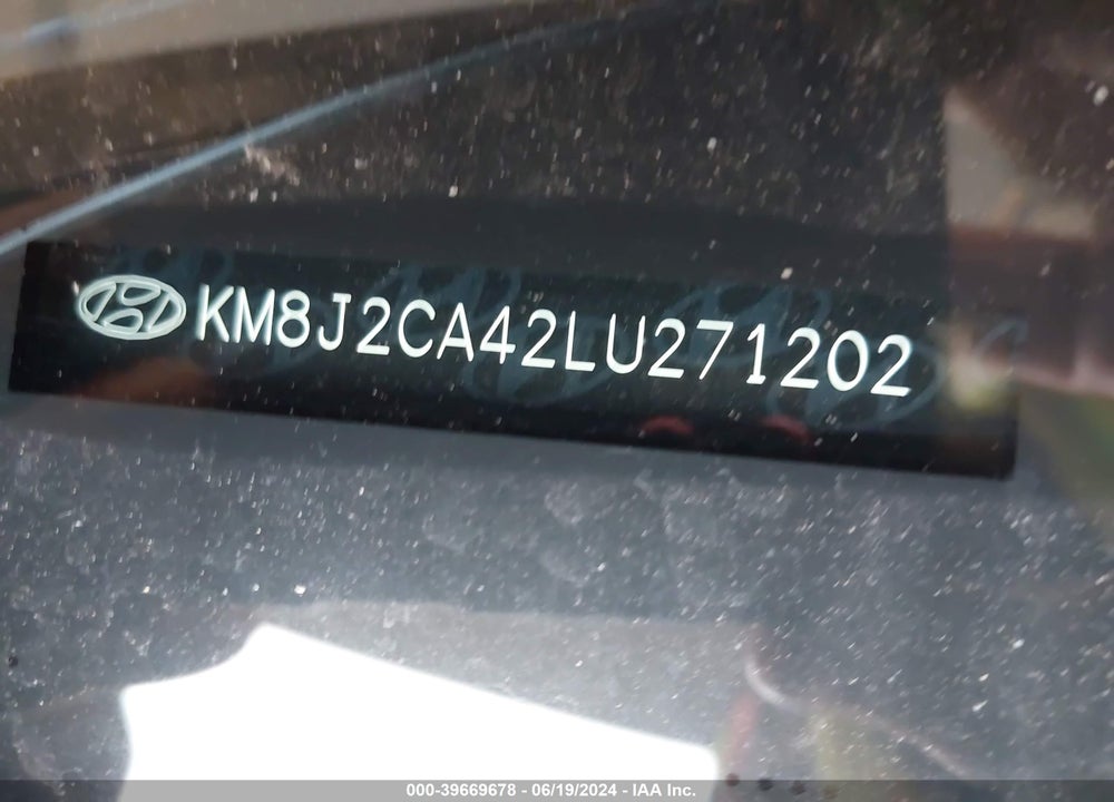 2020 HYUNDAI TUCSON SE VIN: KM8J2CA42LU271202