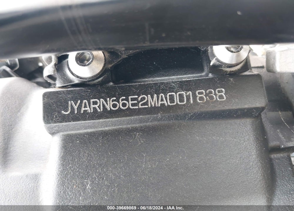 2021 YAMAHA YZFR1 VIN: JYARN66E2MA001838