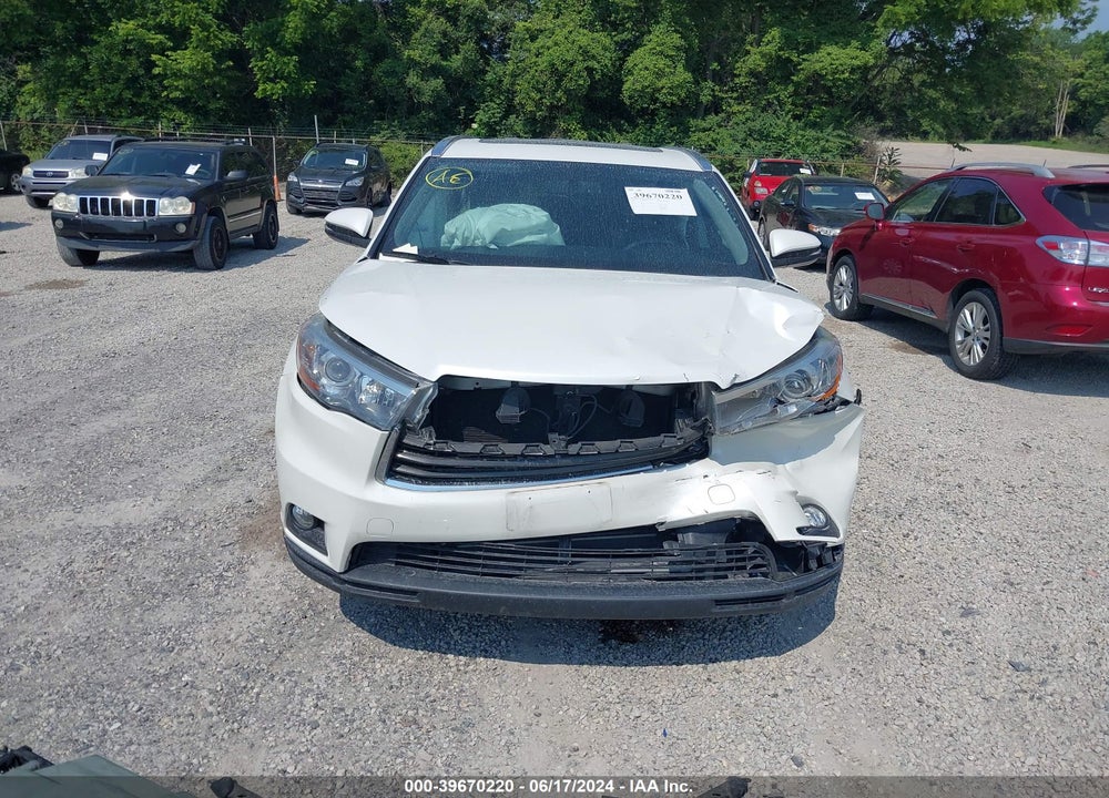 2016 TOYOTA HIGHLANDER XLE V6 VIN: 5TDKKRFH6GS151808