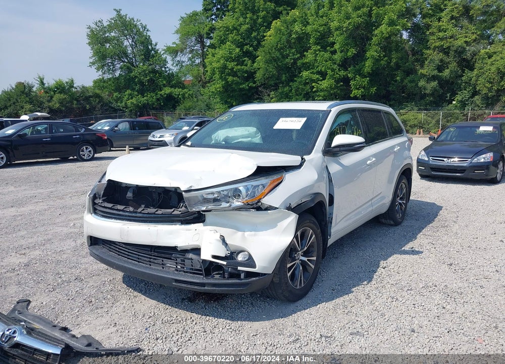 2016 TOYOTA HIGHLANDER XLE V6 VIN: 5TDKKRFH6GS151808